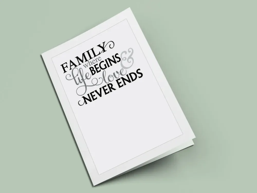 Título de Word Art de Family Begins The Funeral Program Site