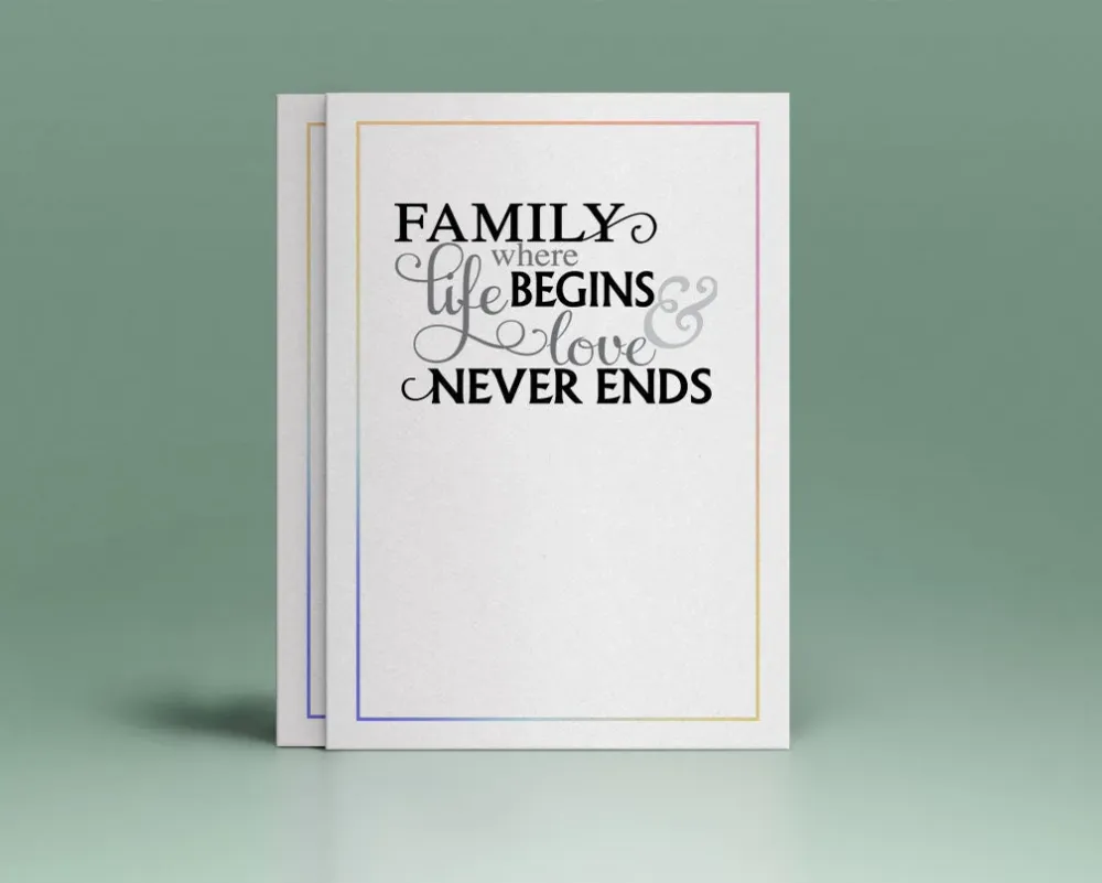 Título de Word Art de Family Begins The Funeral Program Site
