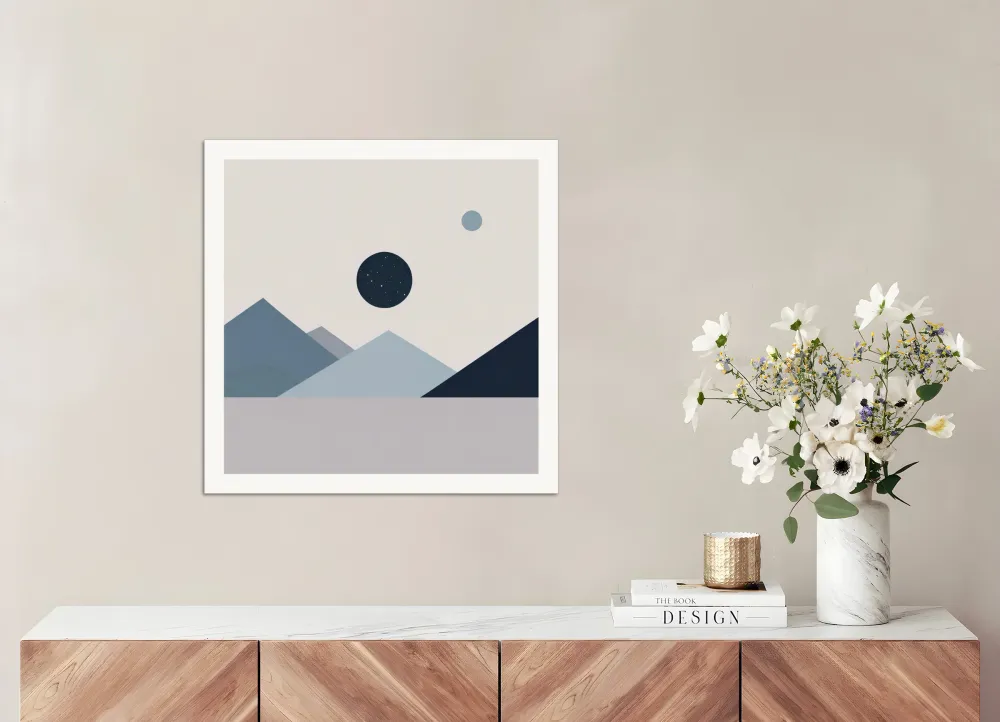 Arte abstracto minimalista, pirámides - Póster The Object