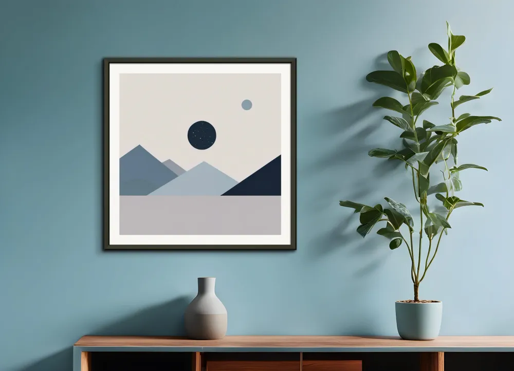 Arte abstracto minimalista, pirámides - Póster The Object