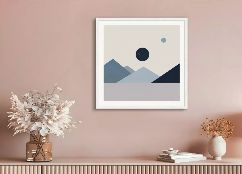 Arte abstracto minimalista, pirámides - Póster The Object