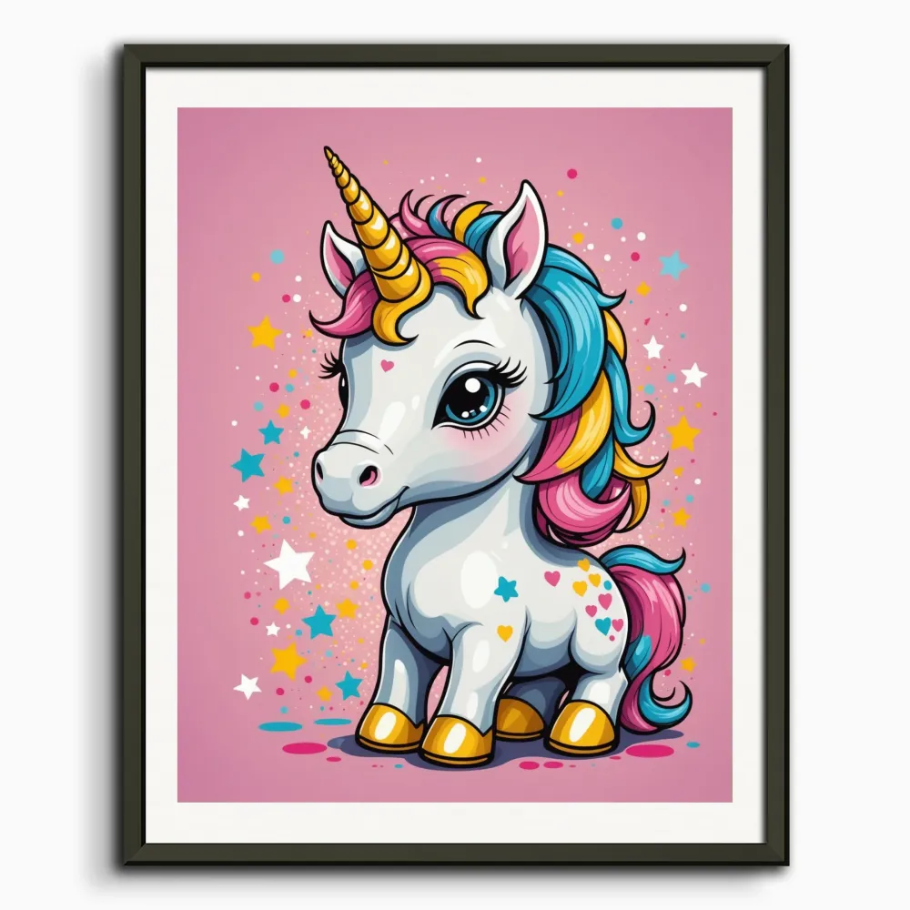 Arte neo-pop, un tierno unicornio bebé - pósters The Object