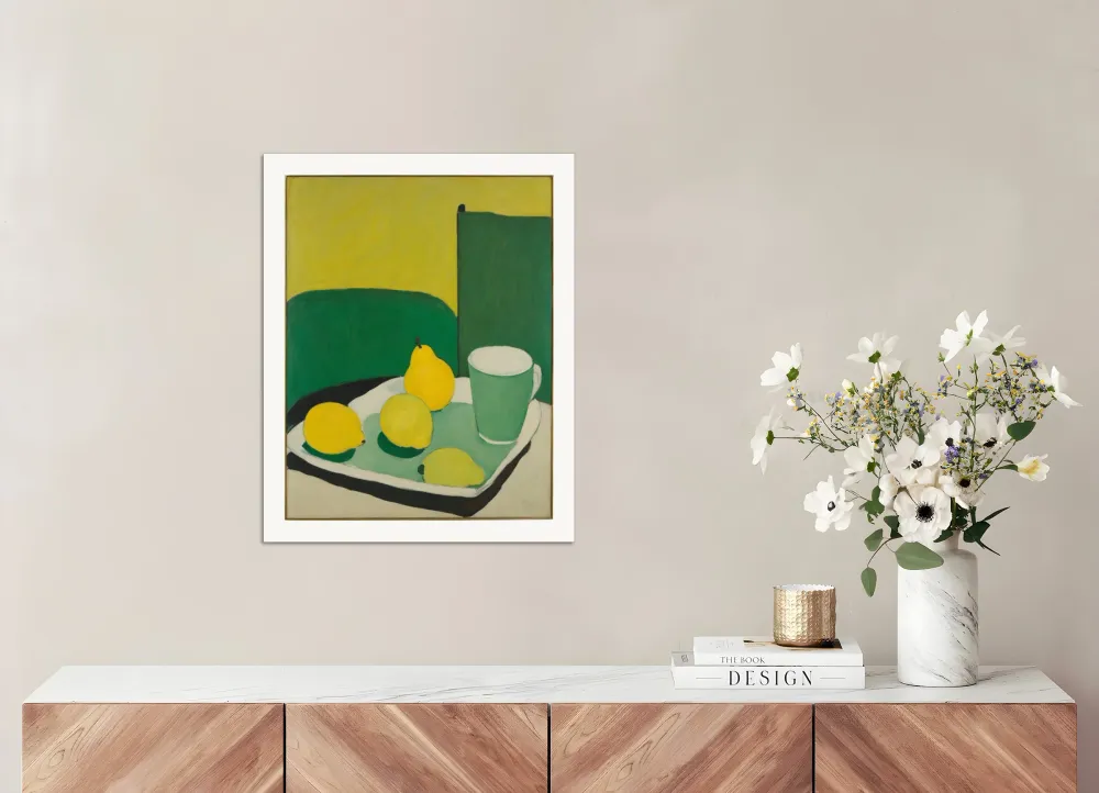 Figura íntima, limones en un plato - Póster The Object