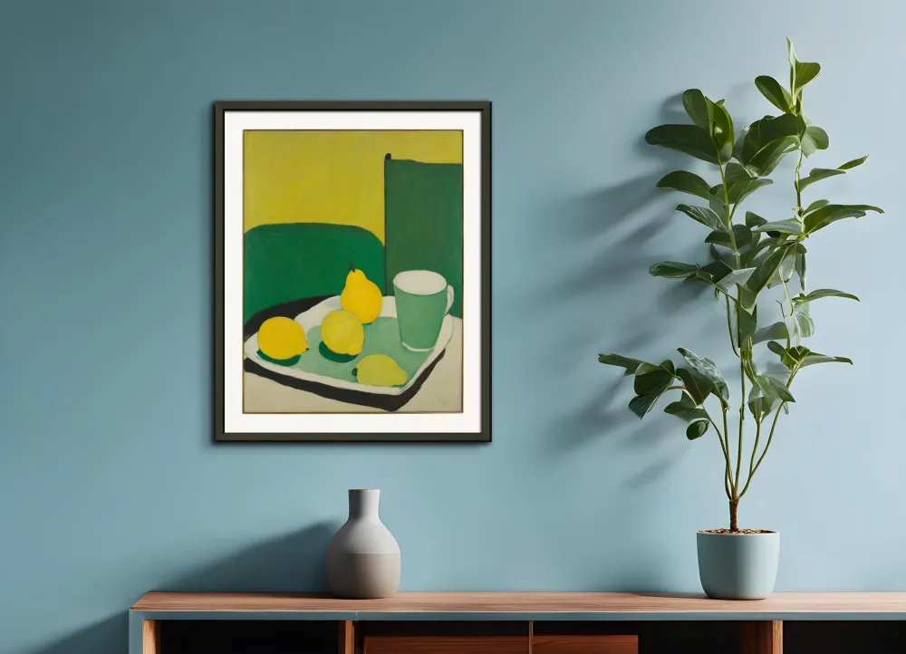Figura íntima, limones en un plato - Póster The Object