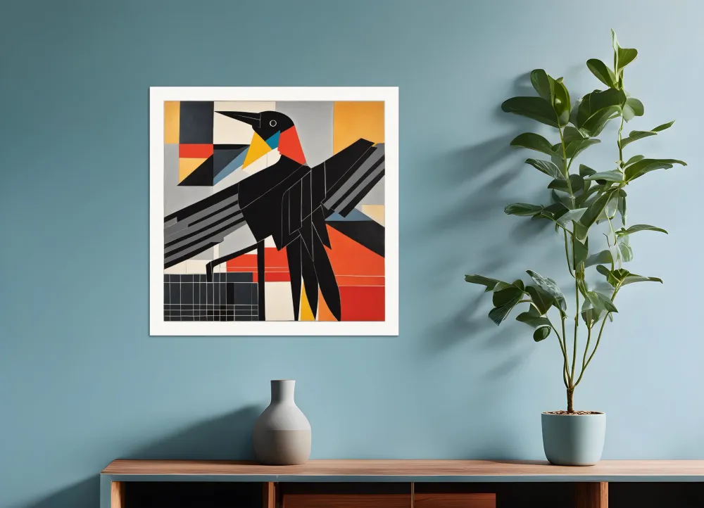 Líneas y figuras geométricas con formas flotantes, arte abstracto juguetón - Póster The Object