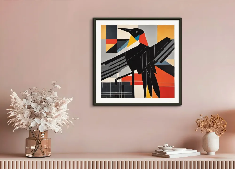 Líneas y figuras geométricas con formas flotantes, arte abstracto juguetón - Póster The Object