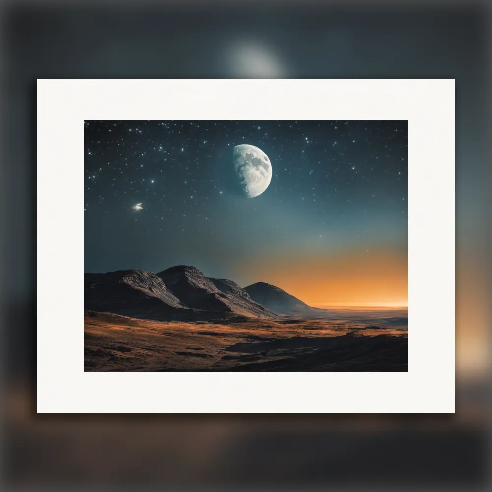 Luna y cielo estrellado - Póster The Object