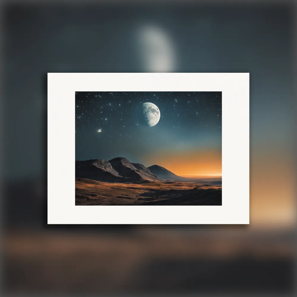 Luna y cielo estrellado - Póster The Object