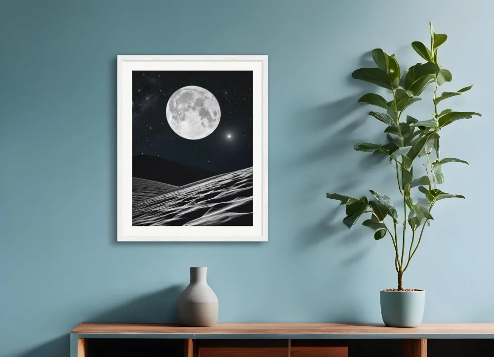 Neon luminescent photolab, Astronomí, La Luna - Póster The Object