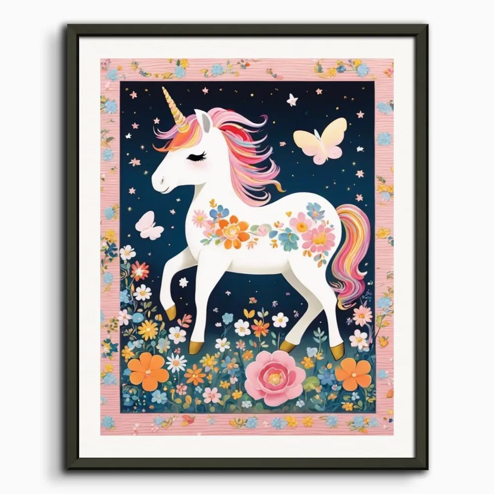 Un unicornio bebé adorable, kawaii japonés - pósters The Object