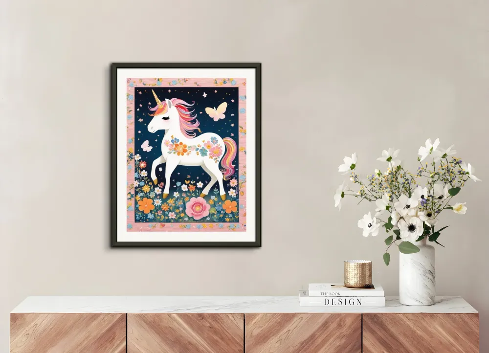 Un unicornio bebé adorable, kawaii japonés - pósters The Object