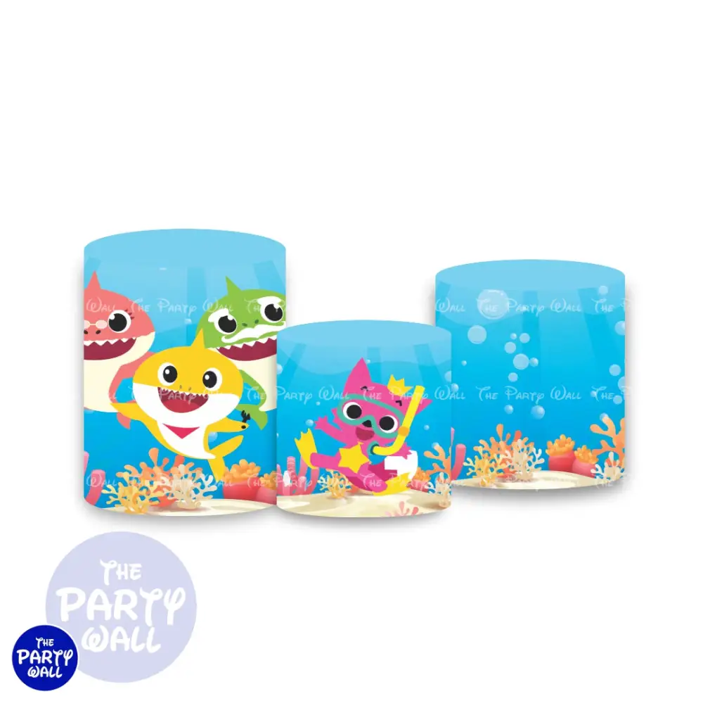 Baby Shark - Fundas para cilindros The Party Wall