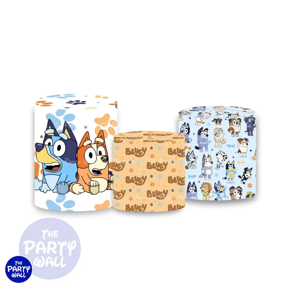 Bluey - Fundas para cilindros The Party Wall