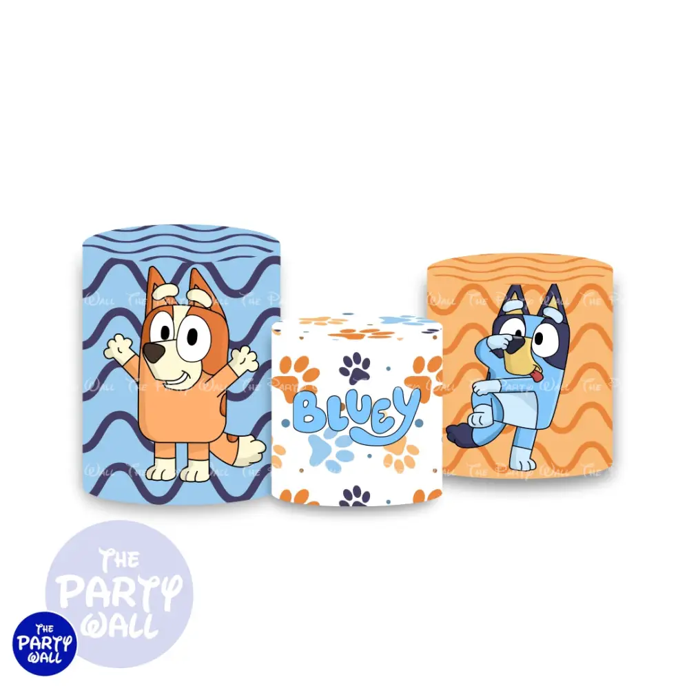 Bluey - Fundas para cilindros The Party Wall