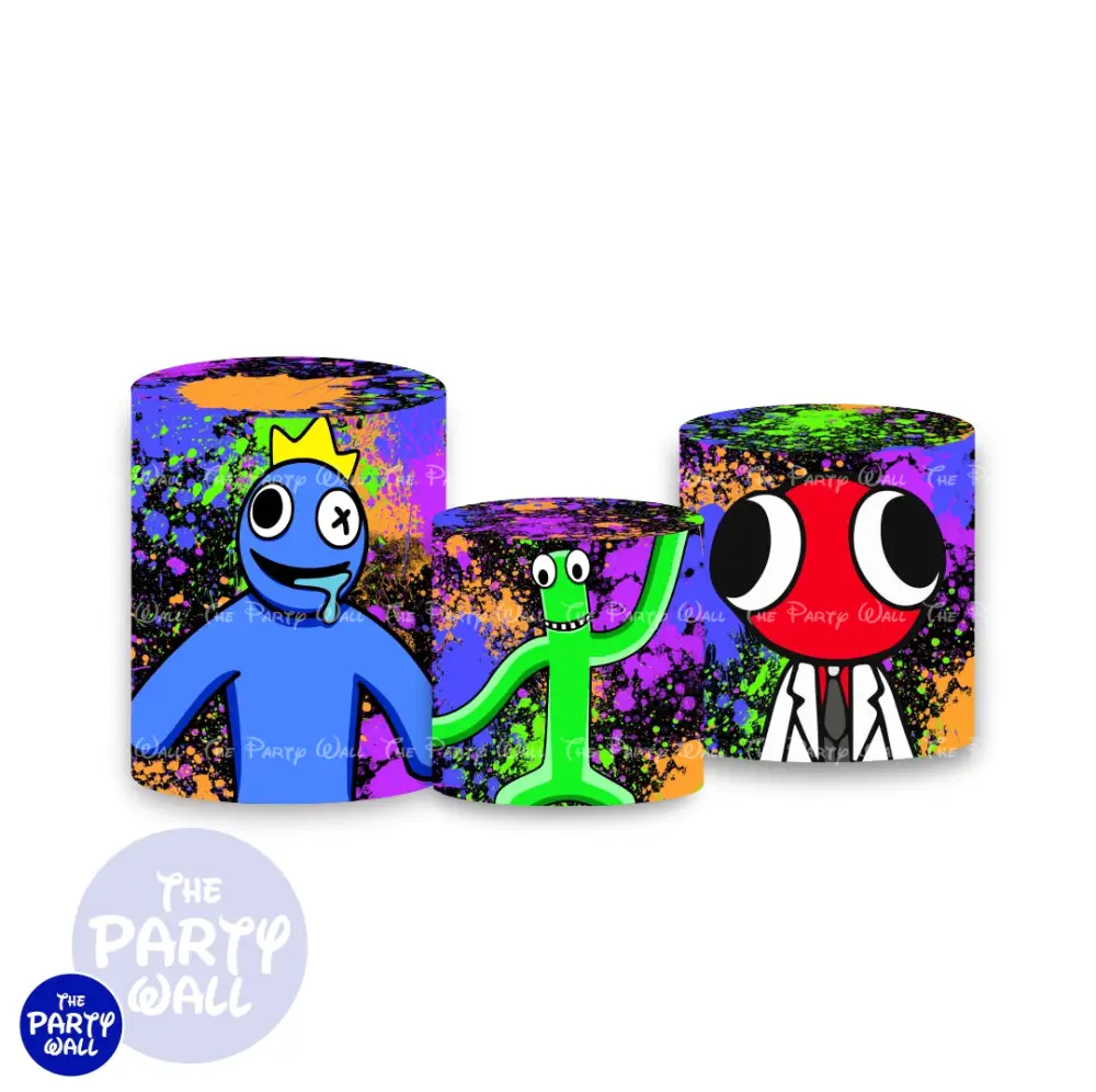 Rainbow Friends - Fundas para cilindros The Party Wall