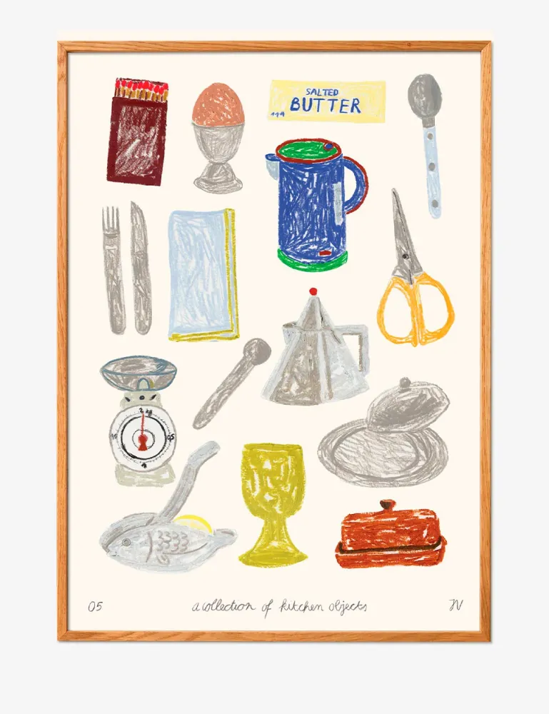 Collection Kitchen Objects the poster club