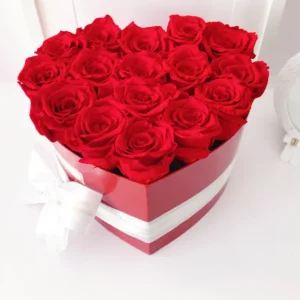 Caja Corazon Brillo de Rosas Preservadas The Prestige Roses Madrid