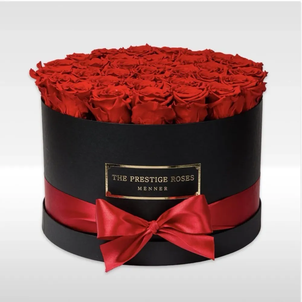 Caja Elite Negra de Rosas Frescas - Prestige Roses Españ Blanco The Prestige Roses Madrid