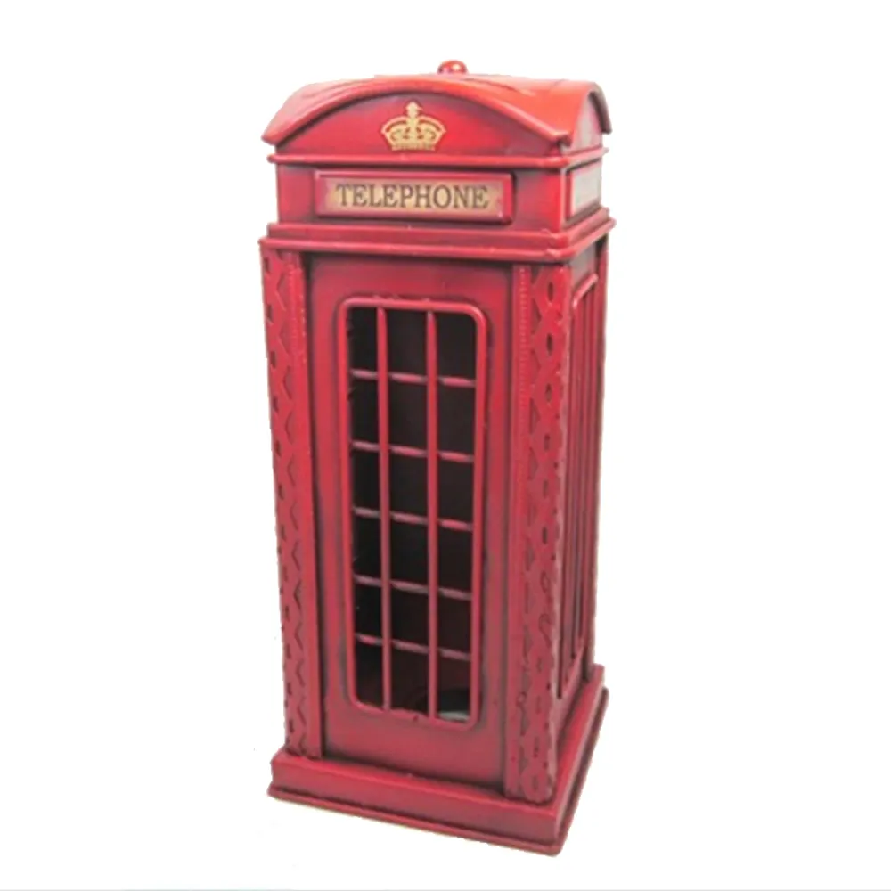 Adorno metálico cabina telefonica (alcancí) 28x12 cm Tienda VGO