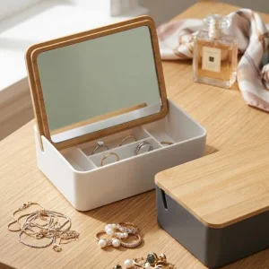 Alhajero rectangular con espejo Natural Tienda VGO