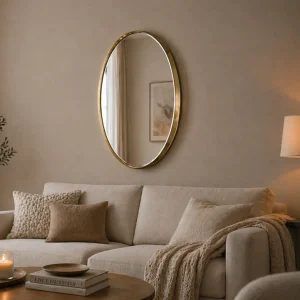 Espejo metalico ovalado 70x46 cm Tienda VGO