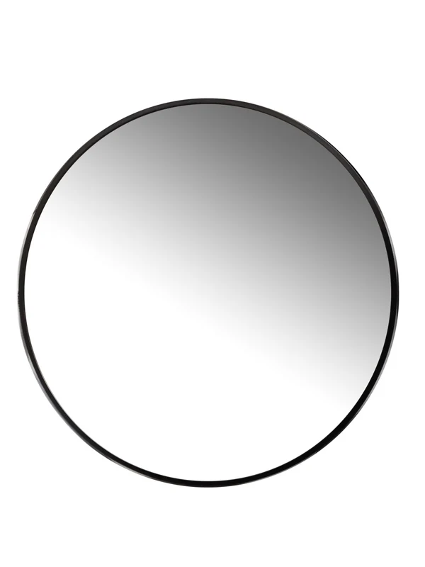 Espejo metálico circular Negro Tienda VGO