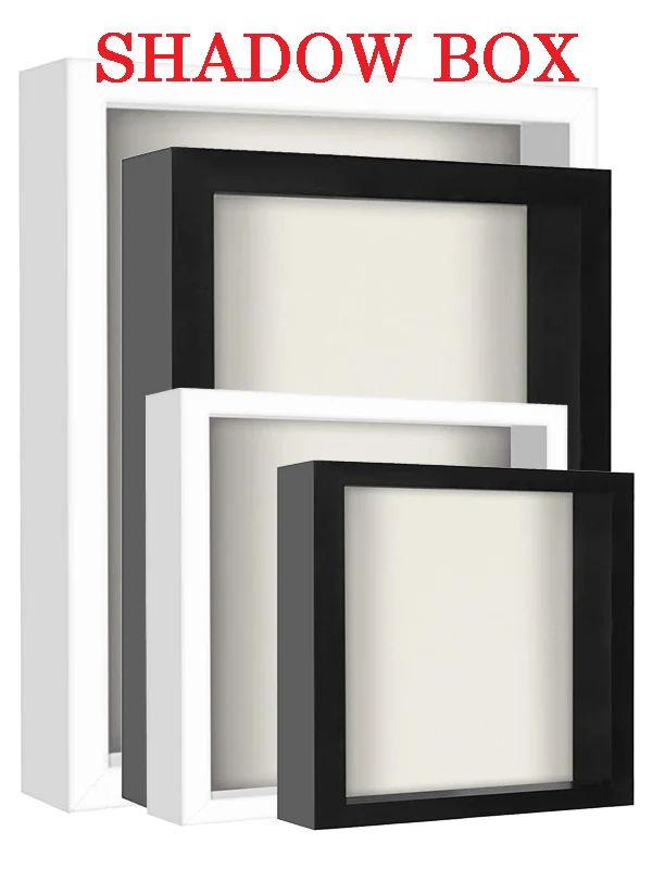 Marco ancho con acrilico shadow box (43 mm) Blanco Tienda VGO