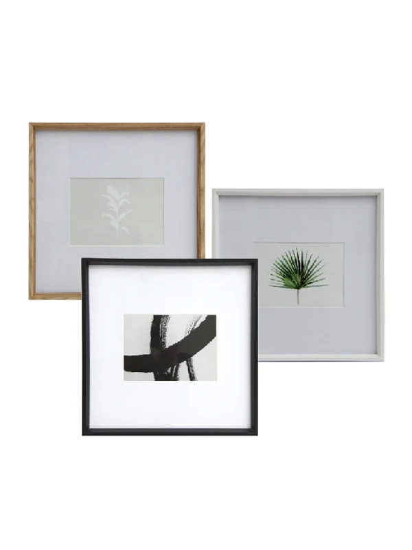 Marcos con paspartú ancho 13x18/30x30 Blanco Tienda VGO