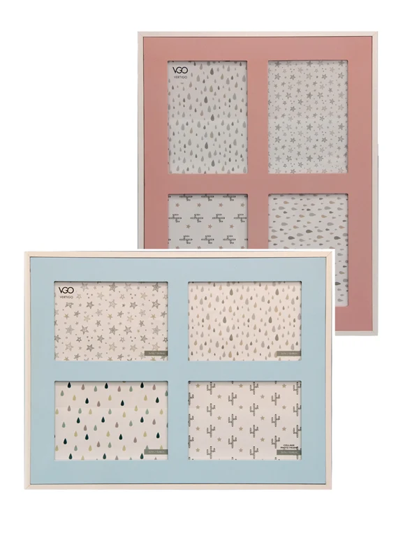 Marcos de madera múltiples infantiles Rosado Tienda VGO