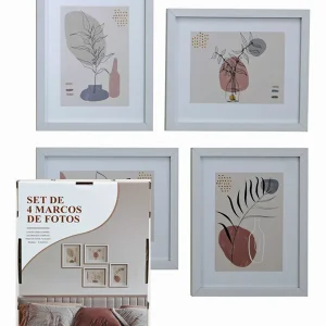 Set de 4 marcos para fotos de 20x25 cm blancos Tienda VGO