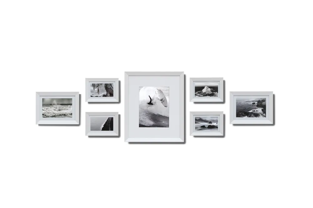 Set de 7 marcos para fotos blancos Tienda VGO