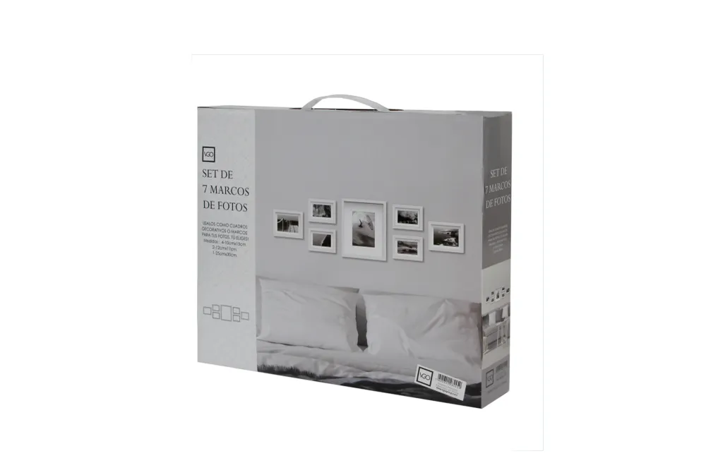 Set de 7 marcos para fotos blancos Tienda VGO