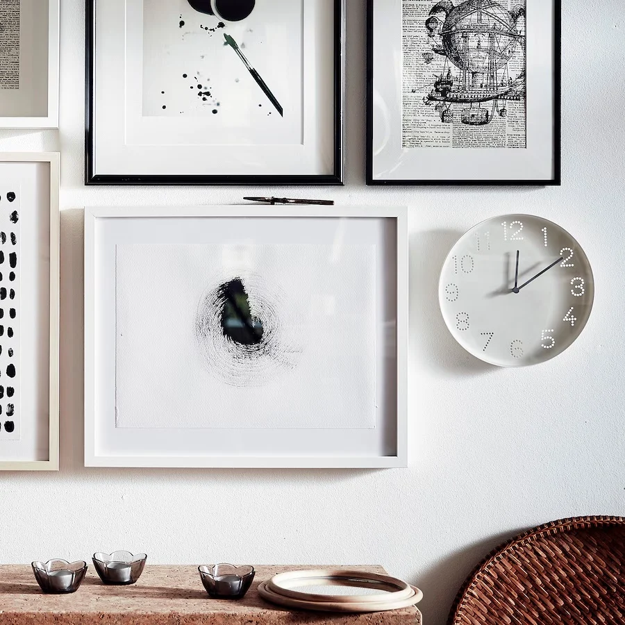 TROMMA RELOJ DE PARED BLANCO 25CM