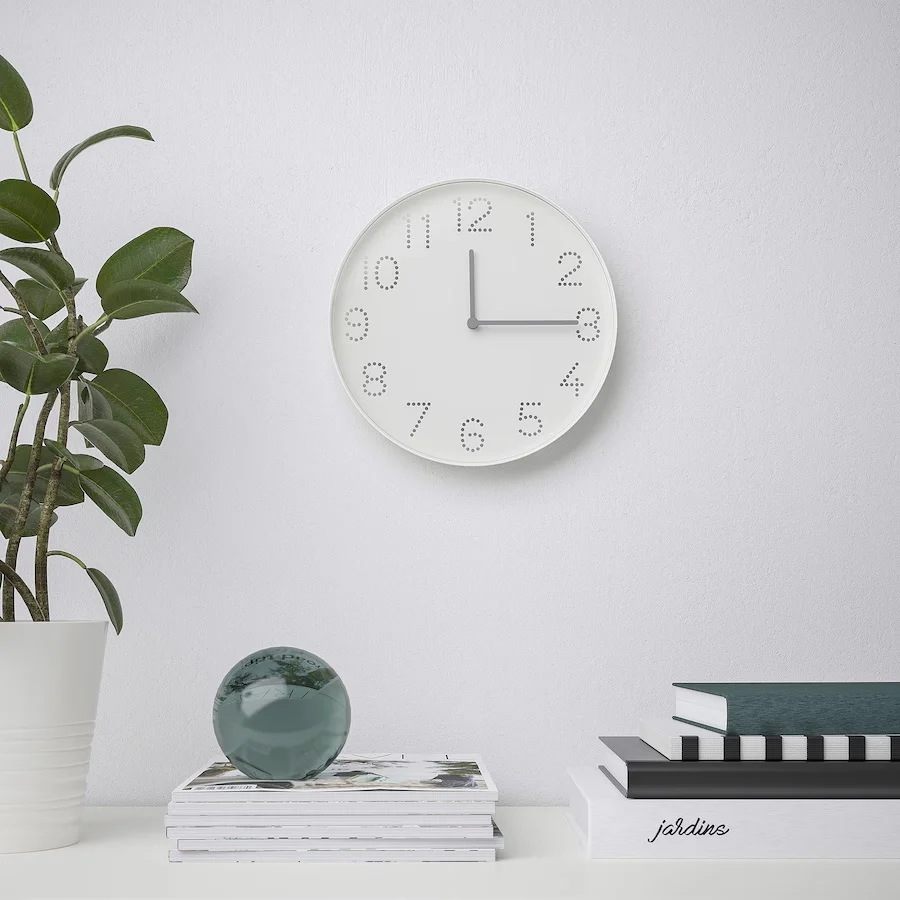 TROMMA RELOJ DE PARED BLANCO 25CM