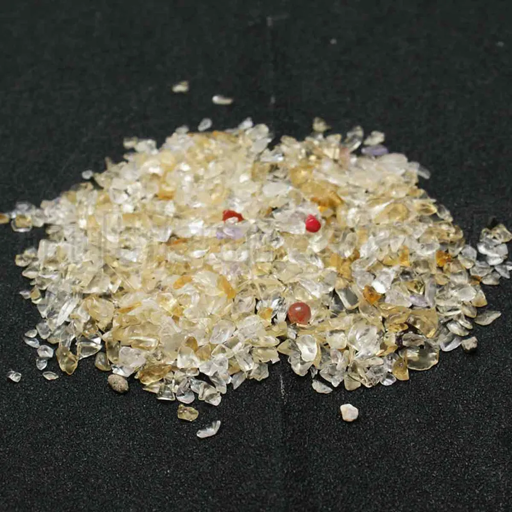 Cuentas de chip de citrino natural, sin agujero / sin perforar. TuBisuteria®