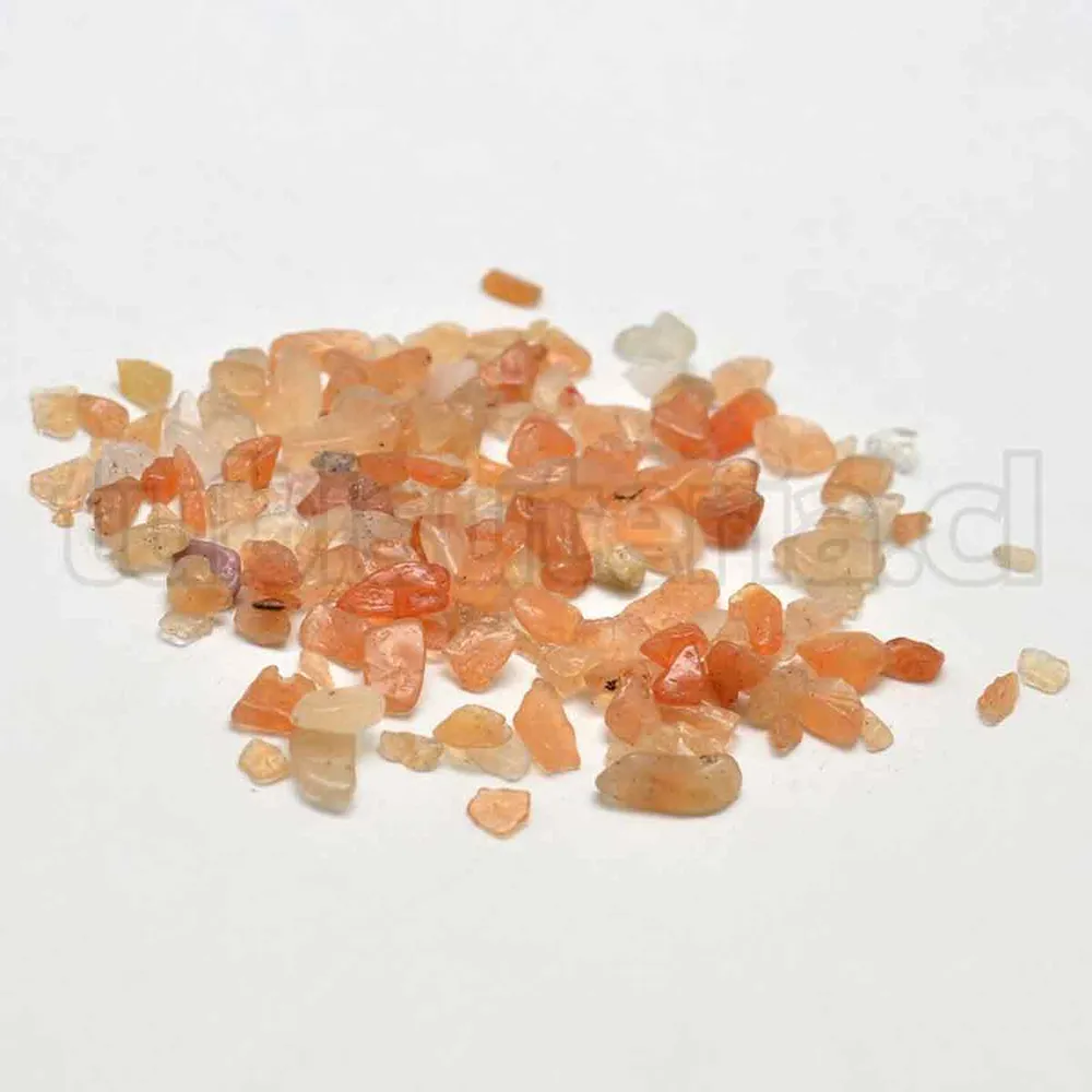 Viruta o chip de piedra natural, aventurina rojo natural, sin agujero / sin perforar. TuBisuteria®