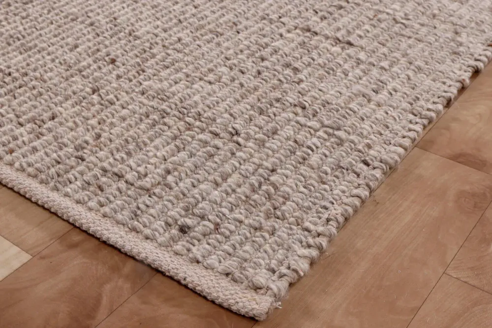 Alfombra de lana y poliester Birma Beige Unika