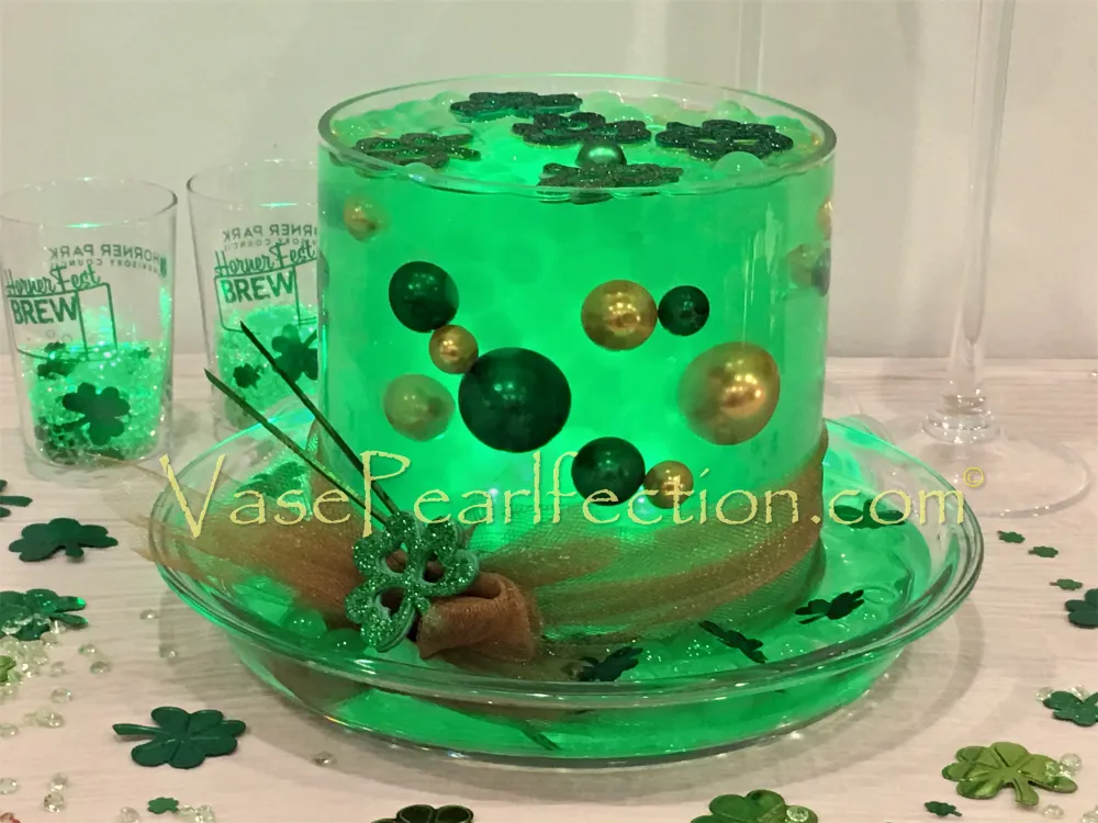 Luces de té LED sumergibles verdes - prueba de agua Vase Pearlfection