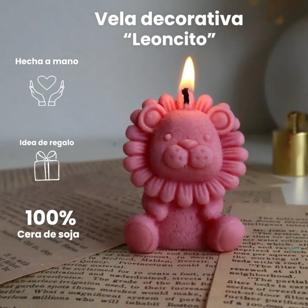 Vela decorativa “Leoncito” Blanco