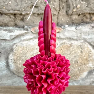 Vela floral de cera de abejas Amorcito