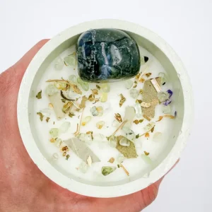 VELA SOUL | Ágata musgo y chips de Prehnita