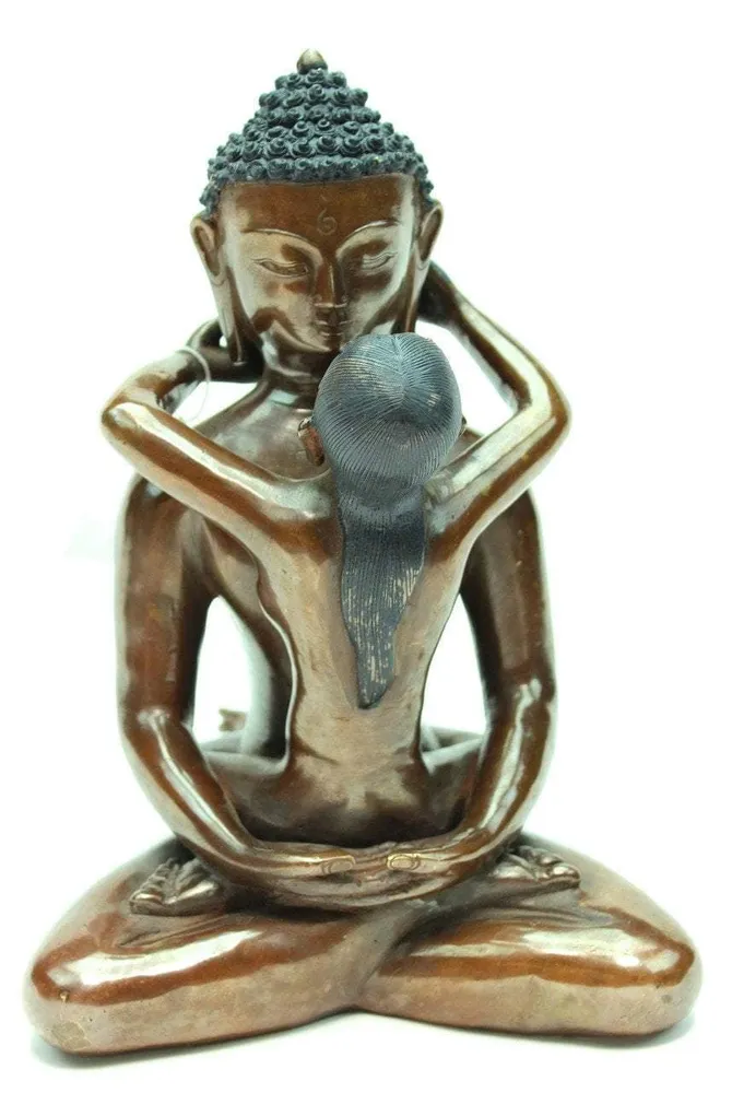 Estatua de bronce de Buda Shakti de 9 pulgadas vendor-unknown