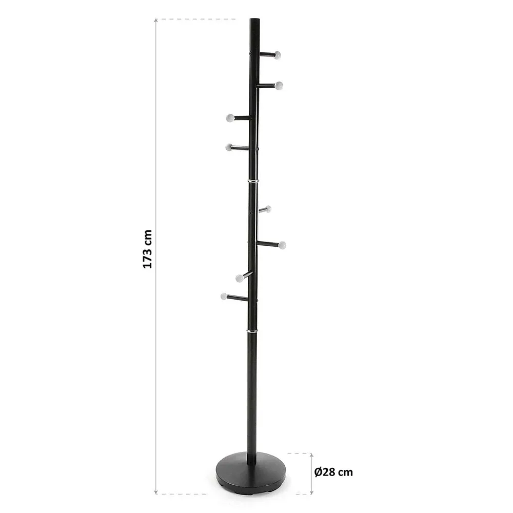 Perchero Negro Minimalista 173 cm VERSA