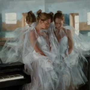 Una pausa en el estudio de baile Vicente Romero