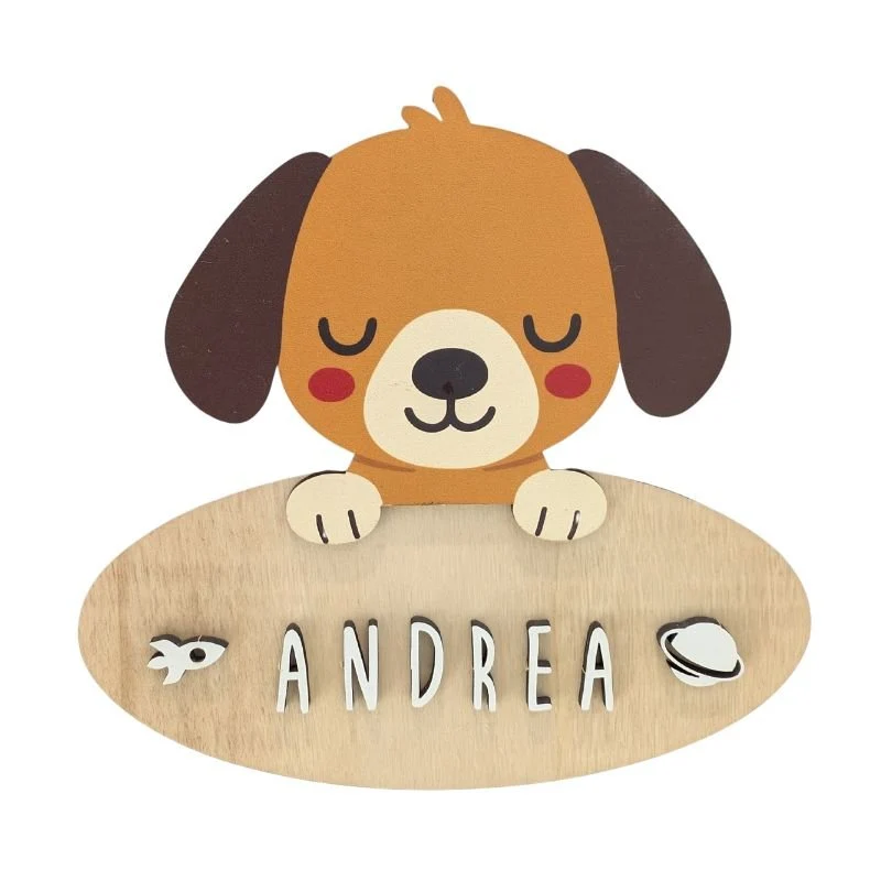 Placa puerta personalizada decorativa Perro Vintiun