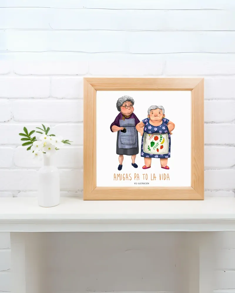 Lámina Amigas pa to la vida - Abuelas Violeta Quiñones