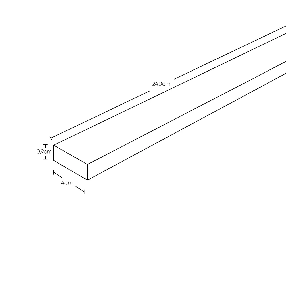 Kit Tapa Luz Humo 0.9x4x240 cm Virtual Muebles MG