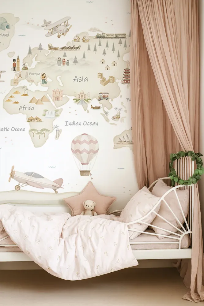 Mural de papel pintado - MAPA MUNDI ADVENTURE II Wall Lover