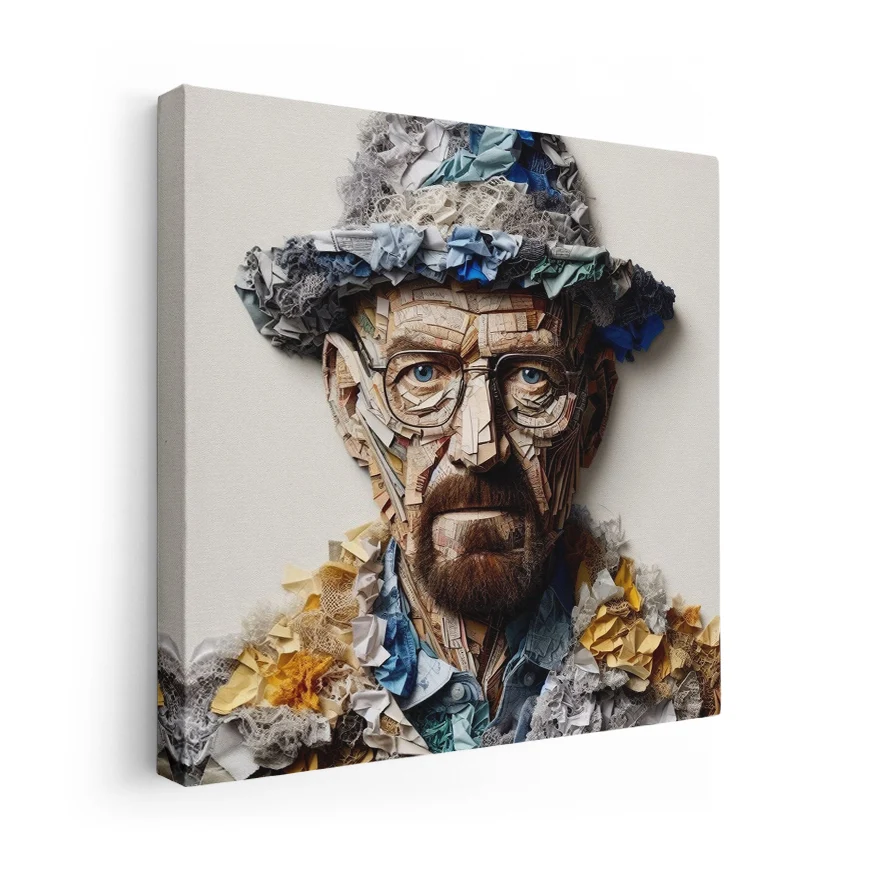 Walter White Frente Tela Colores Poster