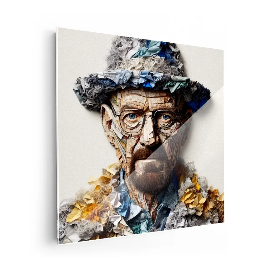 Walter White Frente Tela Colores Poster